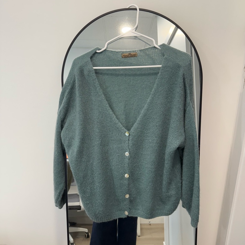 Cozy Blue/Green Cardigan Sweater